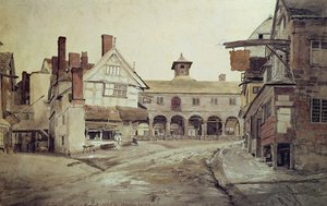 Place du marché, Hereford, 1803 - Cornelius Varley