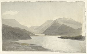 Lumière du soleil sur un lac près de Snowdon, Llanberis, Nord du Pays de Galles - Cornelius Varley