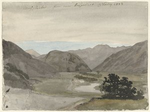 Vue de Moel Siabod depuis Beddgelert, Nord du Pays de Galles - Cornelius Varley