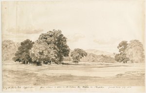 Wrottesley Park : dessin sépia, juil. 1820 - Cornelius Varley