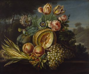 Nature morte avec fruits et fleurs, 1824 - Cornelius de Beet