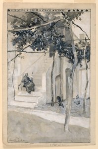 Sous sa propre vigne, illustration pour "Athènes moderne" - Corwin Knapp Linson