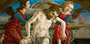 Le corps du Christ, entouré d