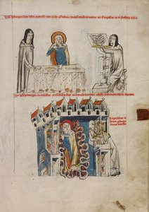 Hedwige écoutant une lecture; Hedwige priant - Court workshop of Duke Ludwig I of Liegnitz and Brieg