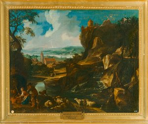 "Paysage avec village