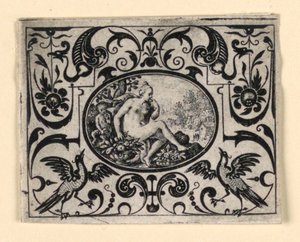 Sens du goût, planche de Quinque sensum typi in usum aurifabroru exarati (Images des cinq sens gravées pour le bénéfice de l