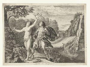 Apollon poursuit Daphné - Crispijn van de Passe (I)