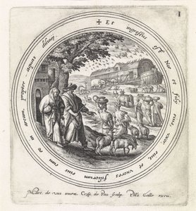 Noé embarque avec sa famille et les animaux (Histoire de Noé) - Crispijn van de Passe (I)