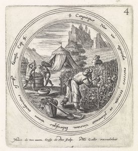 Noé plante une vigne (Histoire de Noé) - Crispijn van de Passe (I)