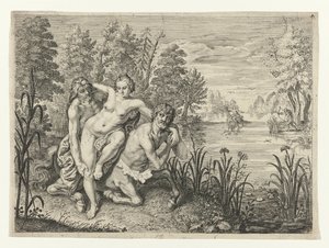 Nessus transporte Déjanire à travers la rivière - Crispijn van de Passe (II) (possibly)
