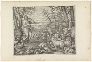 Orphée enchante les animaux avec sa musique - Crispijn van de Passe (II)