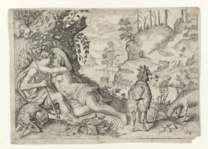 Polyphème surprend Acis et Galatée - Crispijn van de Passe (II)