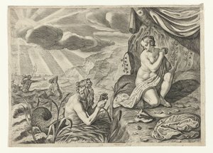 Scylla fuyant Glaucus - Crispijn van de Passe (II)