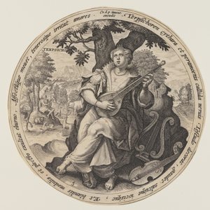 Euterpe, extrait des Muses - Crispijn van de Passe I