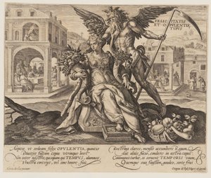 Felicitas et Opulentie Typus, du Temps avec les vertus et les vices