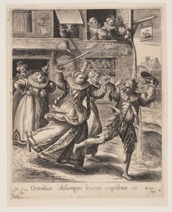 Le fils chassé du bordel, extrait de la parabole du fils prodigue - Crispijn van de Passe I