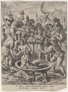 Les sept frères Maccabées tués par Antiochus - Crispijn van de Passe I after Maarten de Vos