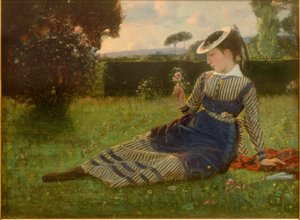 Alaide Banti dans le jardin
