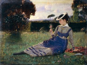 Alaide dans le jardin