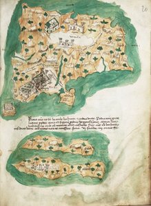 Carte en vélin de Naxos - Cristoforo Buondelmonti