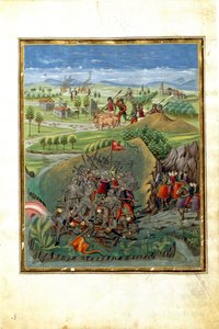 Influence de la planète Mars : scène de guerre (miniature, vers 1470) - Cristoforo De Predis