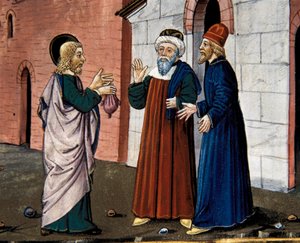 Judas va voir le prêtre et confesse sa trahison du Christ, du Leggendario Sforza-Savoia
