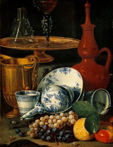 Nature morte avec plats et fruits - Cristoforo Munari