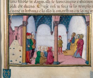 Jésus enseignant au temple. Miniature de Cristoforo De Predis (1440-1486) d