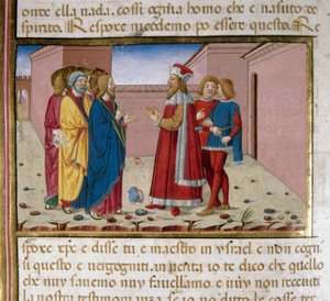 Nicodème le pharisien visite Jésus - Cristoforo De Predis