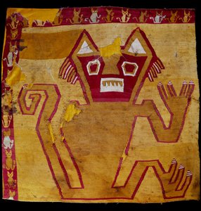 Fragment de tissu avec représentation zoomorphe. 100 av. J.-C.-800 apr. J.-C. Göteborg, musée ethnographique