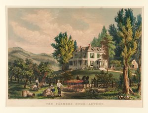 La maison du fermier - Automne - Currier and Ives