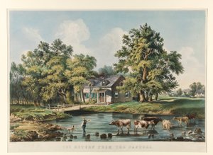 Le retour du pâturage - Currier and Ives
