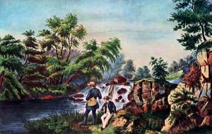 Le ruisseau à truites, 1852 - Currier and Ives