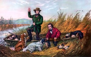 Chasse au canard sauvage, 1854 - Currier and Ives