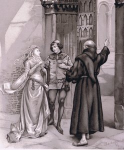 Entrée du Frère Laurent et de Roméo, illustration de Roméo et Juliette - Curtazzo Curtazzo