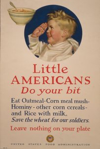 Petits Américains, faites votre part. Économisez le blé pour nos soldats - Ne laissez rien dans votre assiette - Cushman Parker