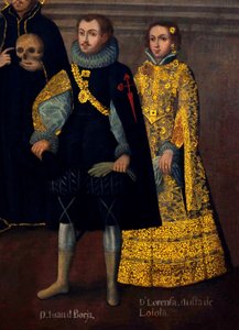Mariage de Martín de Loyola avec Doña Beatriz Ñusta, et de Don Juan Borja avec Lorenza Ñusta (Enríquez y Loyola). - Cuzco School