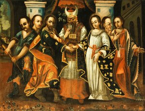 Le mariage de la Vierge - Cuzco School