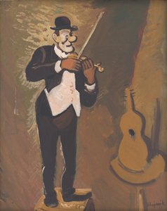 Clown jouant du violon - Cyprian Majernik