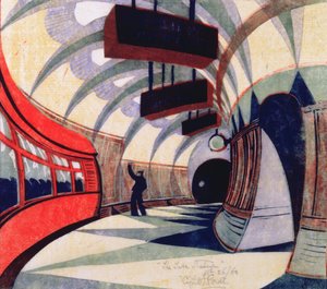 Le train souterrain, vers 1932 - Cyril Edward Power