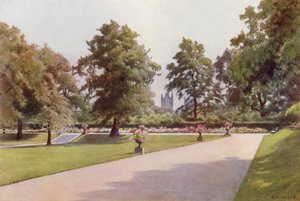 Regardant vers Westminster, jardin de Marlborough House