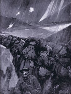 Les Bulgares assiégeant Andrinople 1912-1913, illustration de Hutchinson