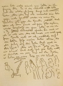 Manuscrit de Franz Kafka, vers 1910 (encre sur papier) - Czech School