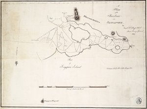 Plan du port près de Singapour par le capitaine D.L. Ross, FRS Marine Surveyor General - D. I. Ross