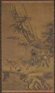 Zhong Kui et les démons traversant un pont