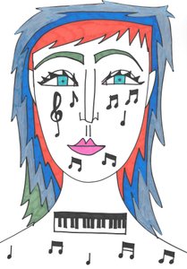 Musique (feutre sur papier)