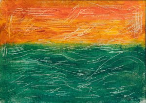 Horizon orange et vert - Dale Hefer