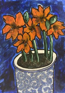 Fleurs orange vif - Dale Hefer & Family