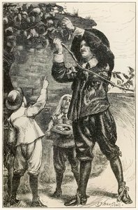 "Les garçons de Chrétien ont commencé à manger" du "Voyage du pèlerin de ce monde à celui qui est à venir" de John Bunyan - Dalziel Brothers