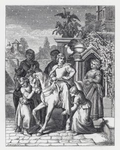 Illustration pour le poème de Tennyson, La Princesse - Daniel (after) Maclise